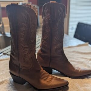 Brown Leather Cowboy Boots